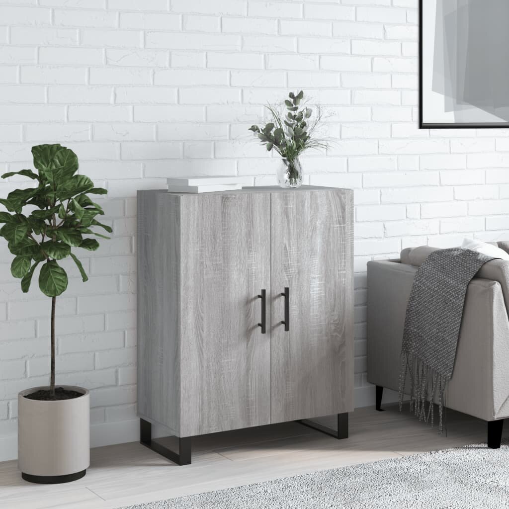 vidaXL Сайдборд сив сонома 695x34x90 см инженерно дърво