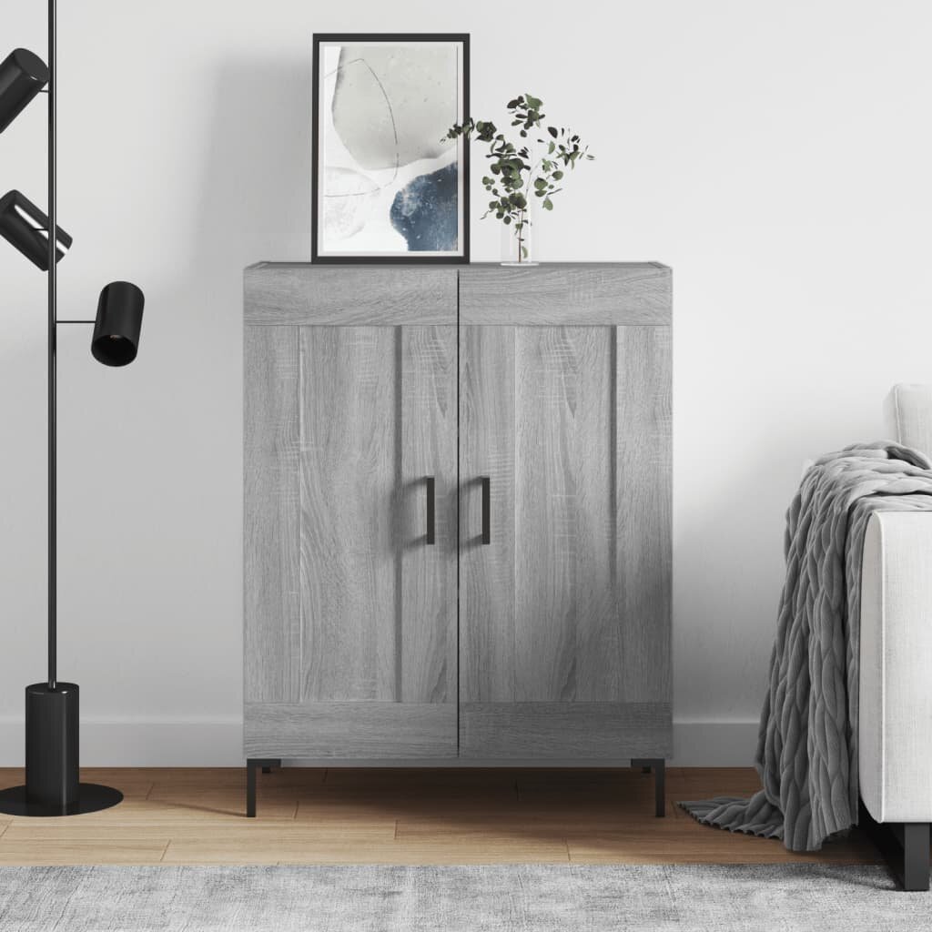 vidaXL Сайдборд сив сонома 695x34x90 см инженерно дърво