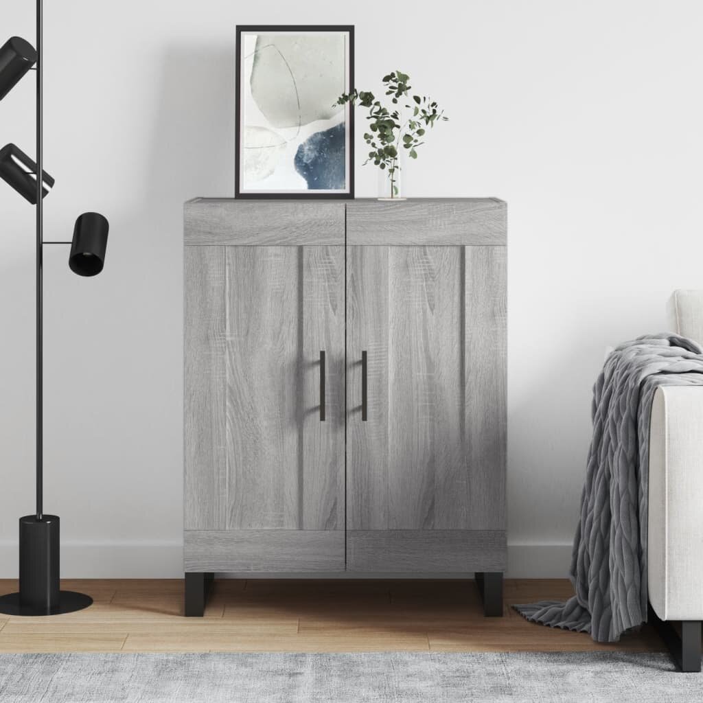vidaXL Сайдборд сив сонома 695x34x90 см инженерно дърво
