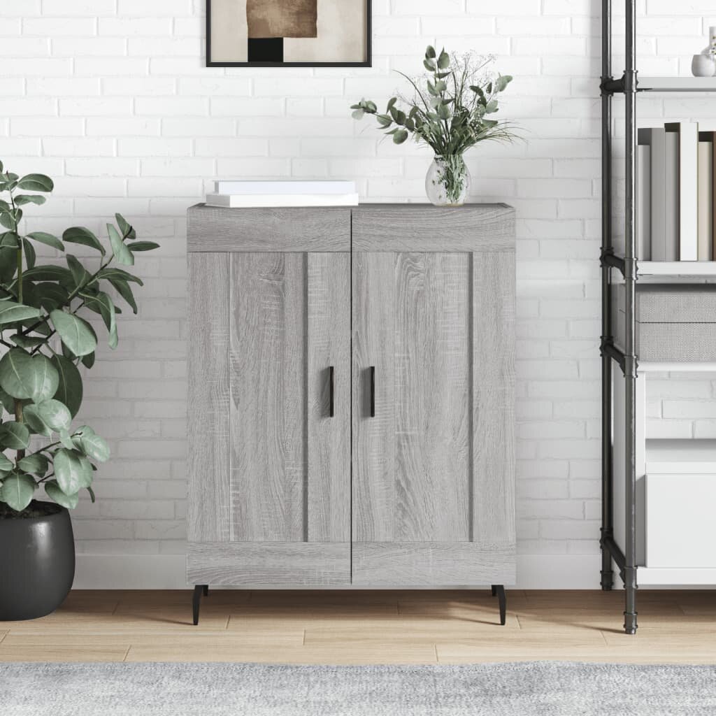 vidaXL Сайдборд сив сонома 695x34x90 см инженерно дърво