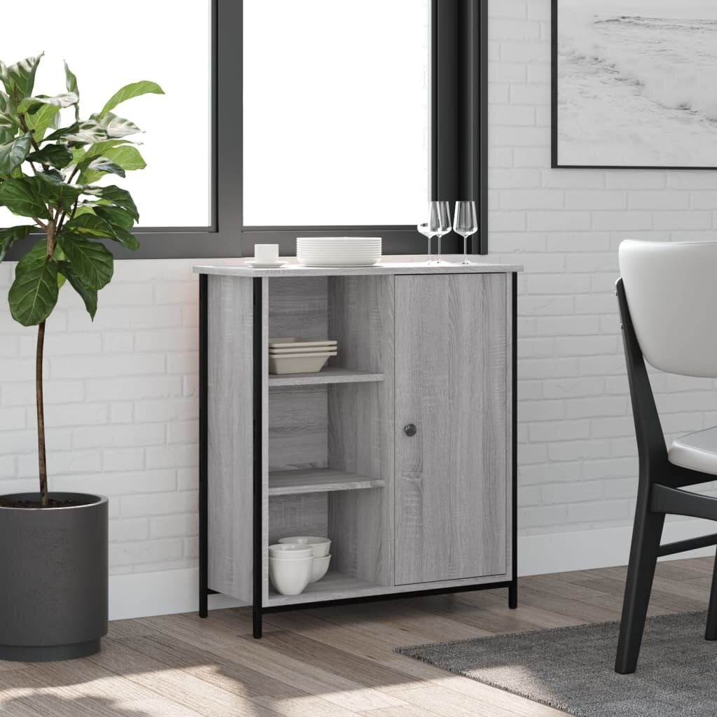 vidaXL Сайдборд сив сонома 70x30x80 см инженерно дърво