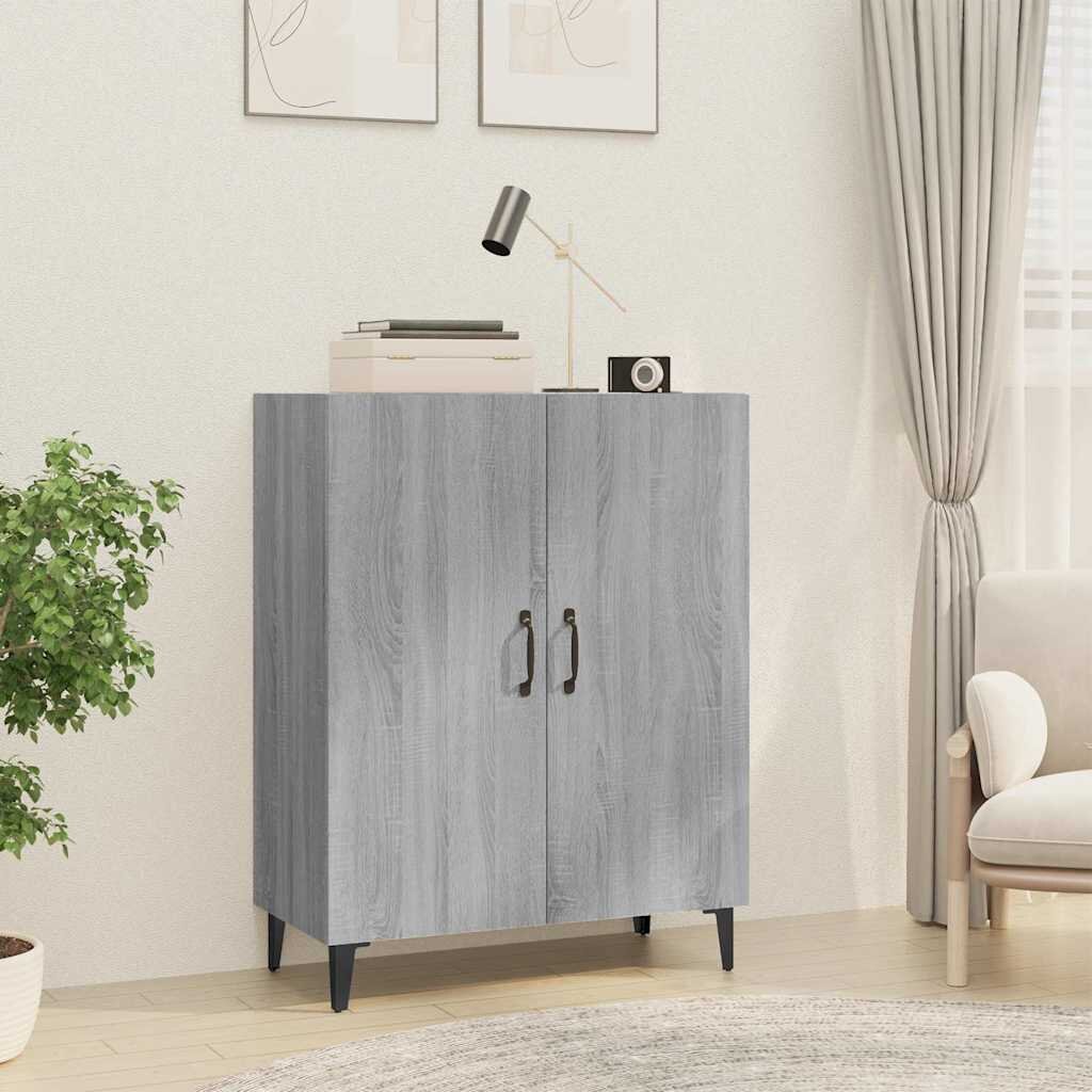 vidaXL Сайдборд Сив сонома 70x34x90 см инженерно дърво
