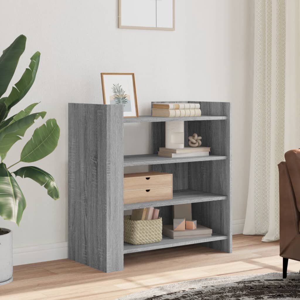 vidaXL Сайдборд сив сонома 735x35x75 см инженерно дърво