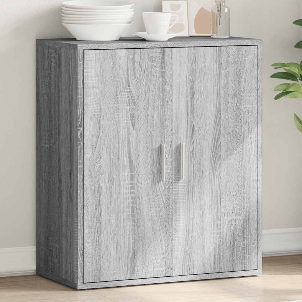 vidaXL Сайдборд сив сонома 79x38x80 см инженерно дърво