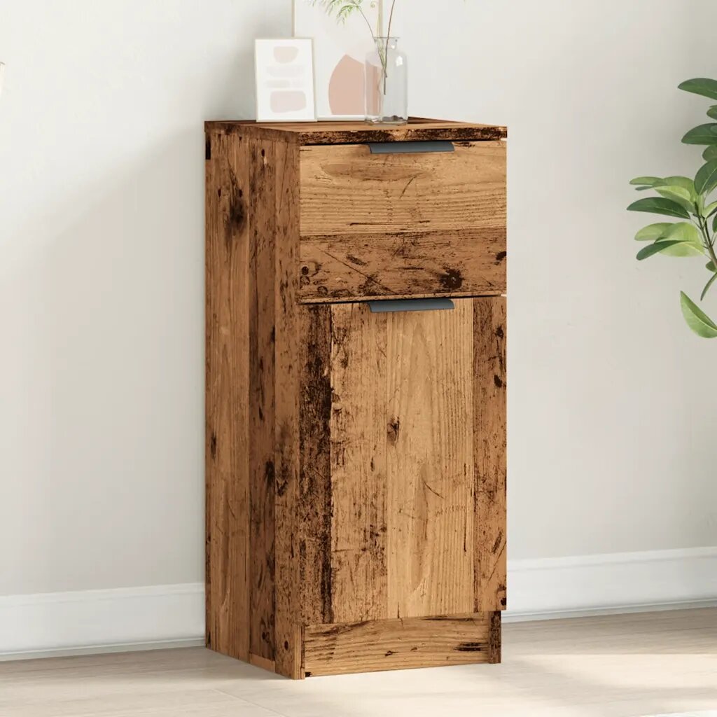 vidaXL Сайдборд старо дърво 30x30x70 см инженерно дърво