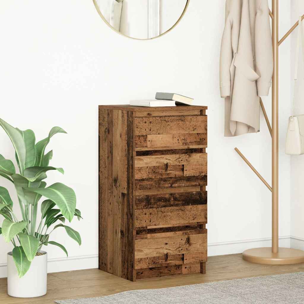 vidaXL Сайдборд старо дърво 375x35x76 см инженерно дърво