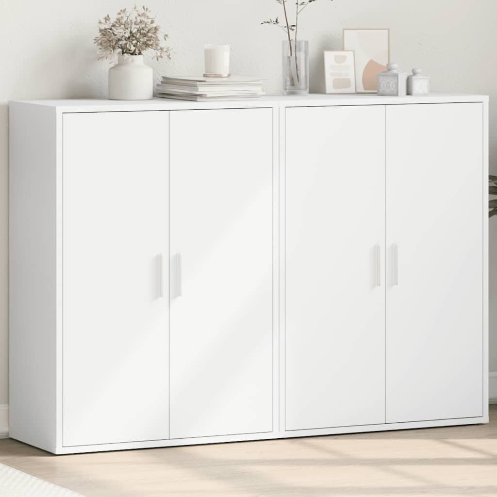 vidaXL Сайдборди 2 бр бели 60x31x84 см инженерно дърво
