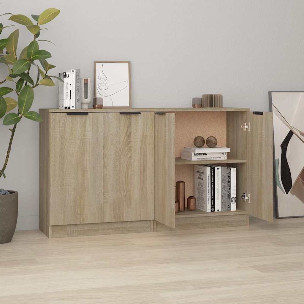 vidaXL Сайдборди 2 бр дъб сонома 60x30x70 см инженерно дърво