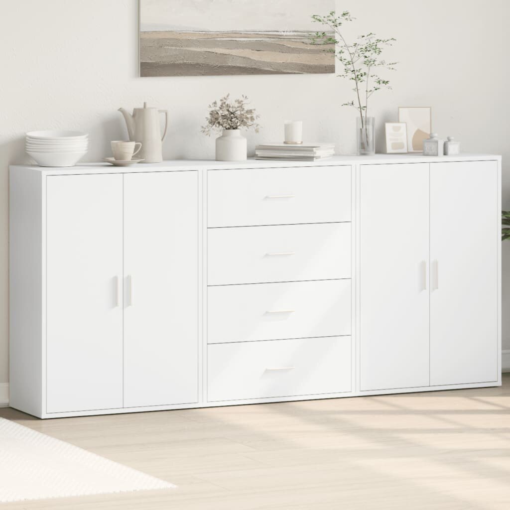 vidaXL Сайдборди 3 бр бели 60x31x84 см инженерно дърво