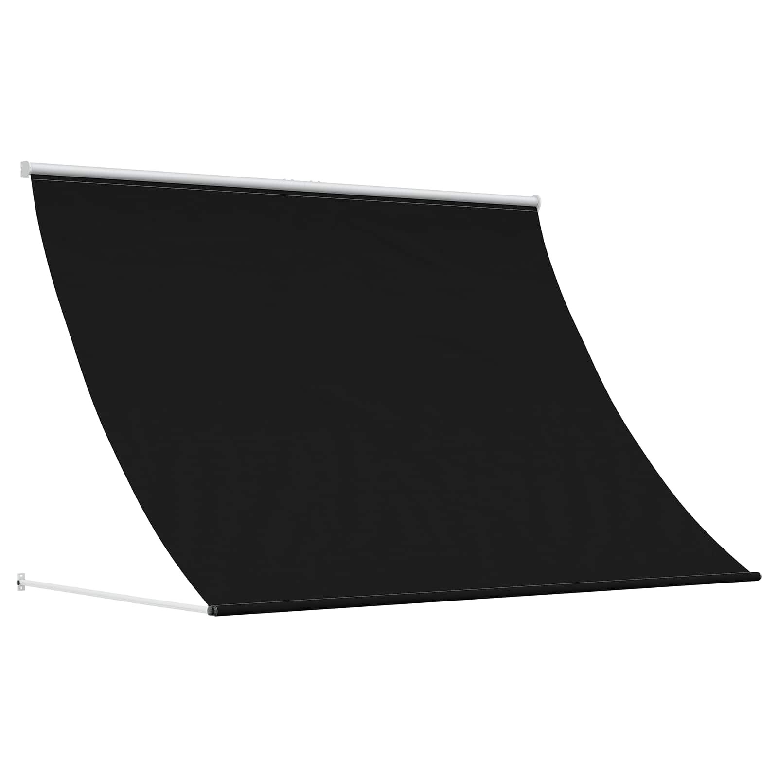 vidaXL Сенник Черно 150 x 150 cm 180 г / м² полиестер с PU покритие