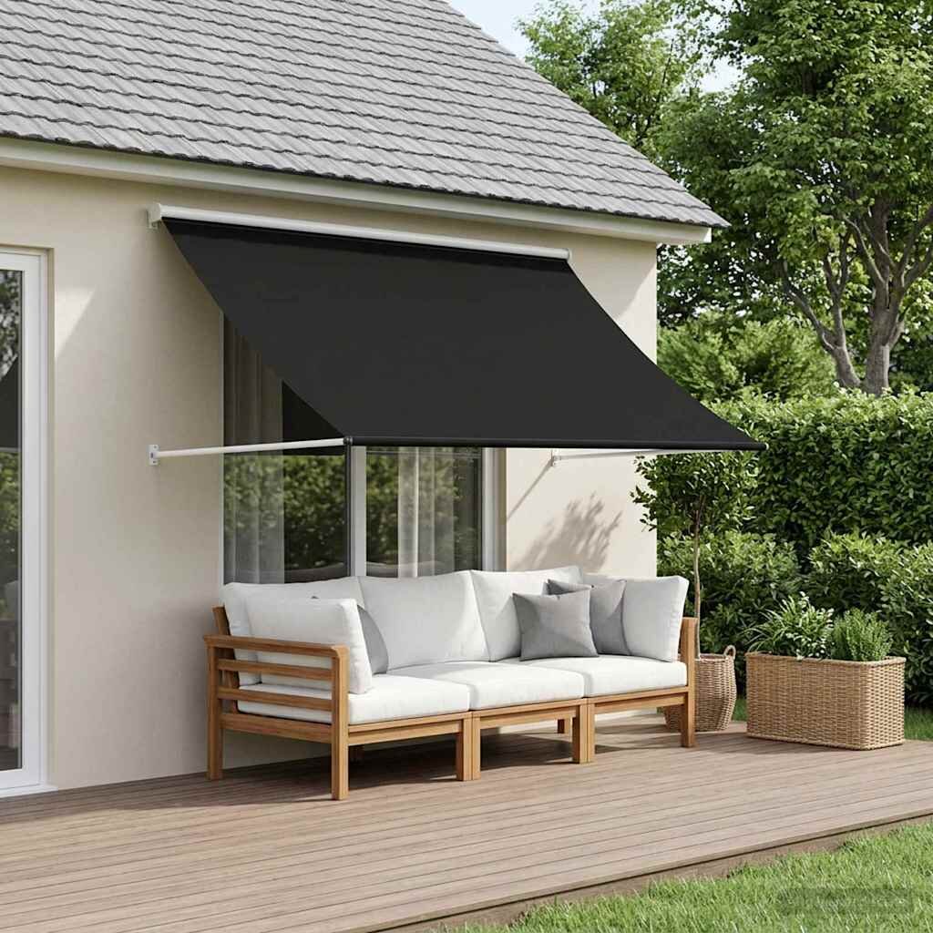 vidaXL Сенник Черно 300 x 150 cm 180 г / м² полиестер с PU покритие