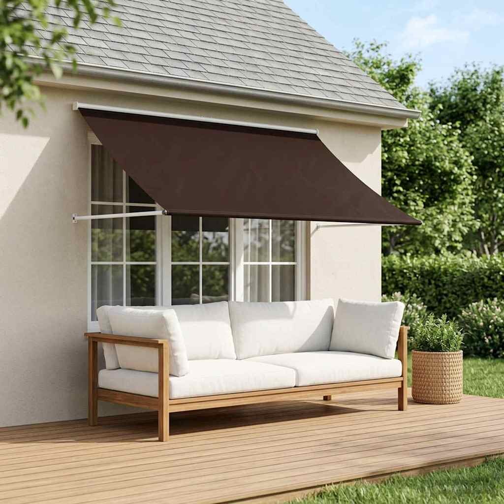 vidaXL Сенник Кафяво 100 x 150 cm 180 г / м² полиестер с PU покритие