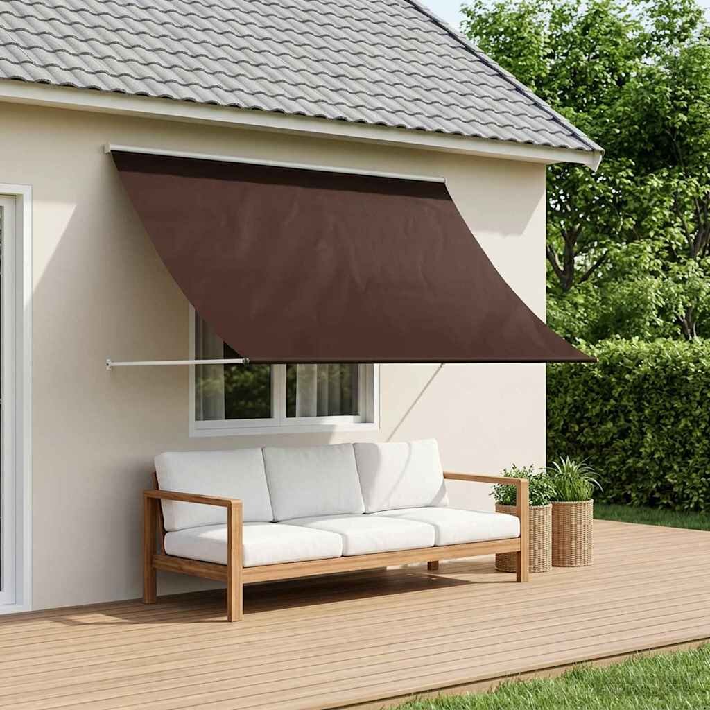 vidaXL Сенник Кафяво 150 x 150 cm 180 г / м² полиестер с PU покритие