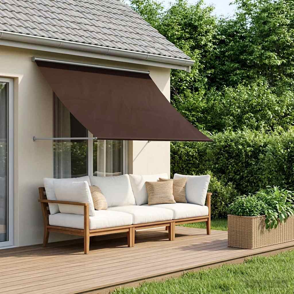 vidaXL Сенник Кафяво 200 x 150 cm 180 г / м² полиестер с PU покритие