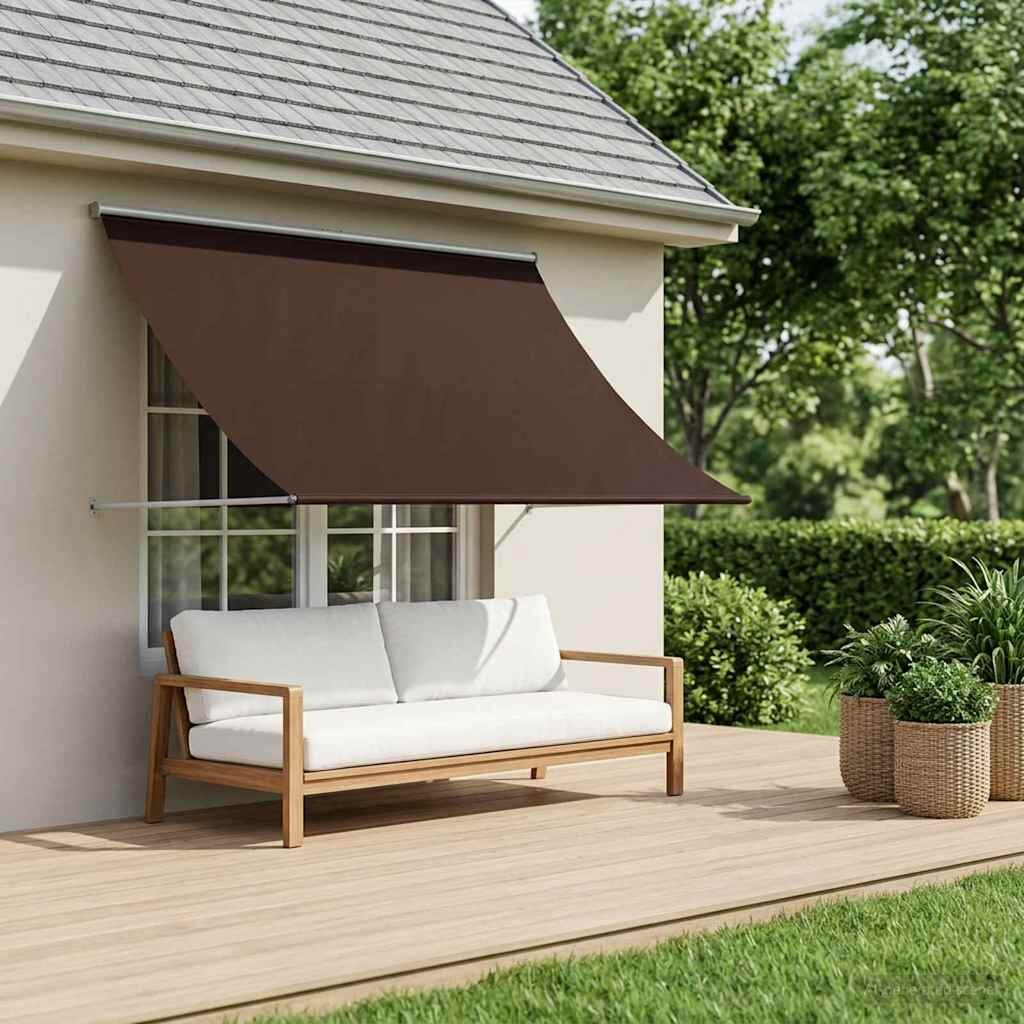 vidaXL Сенник Кафяво 300 x 150 cm 180 г / м² полиестер с PU покритие