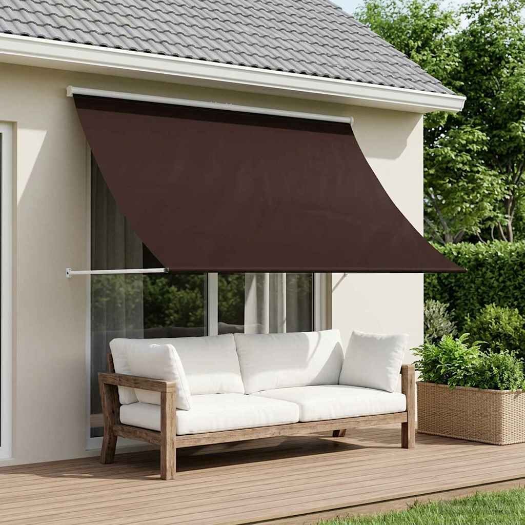 vidaXL Сенник Кафяво 400 x 150 cm 180 г / м² полиестер с PU покритие