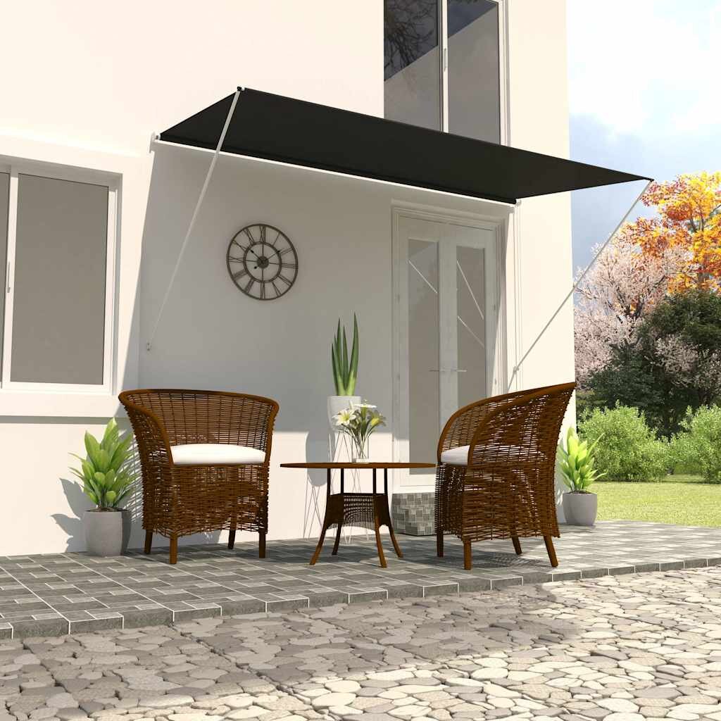 vidaXL Сенник с падащо рамо 350x150 см антрацит