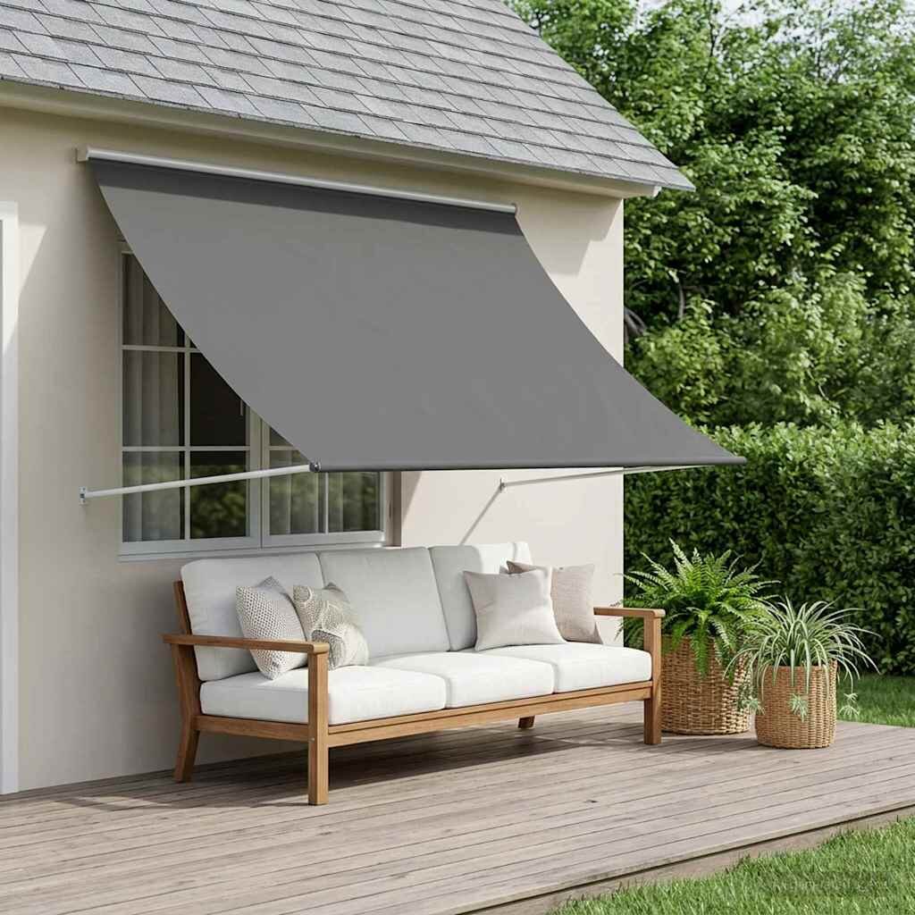 vidaXL Сенник Светлосиво 150 x 150 cm 180 г / м² полиестер с PU покритие