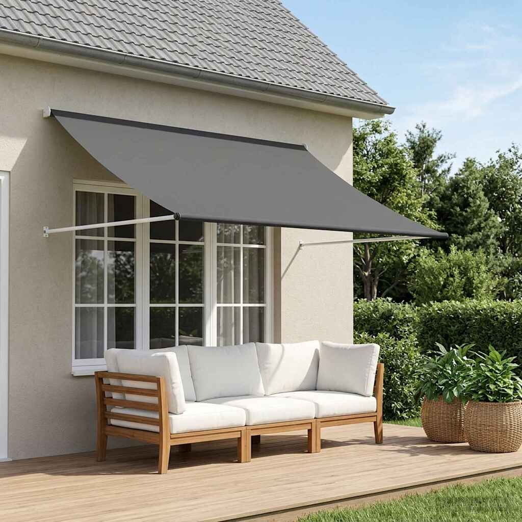vidaXL Сенник Светлосиво 300 x 150 cm 180 г / м² полиестер с PU покритие