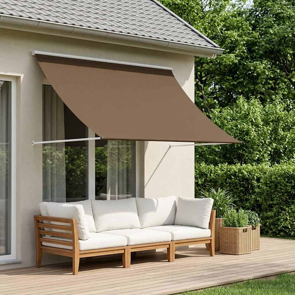 vidaXL Сенник Таупе 150 x 150 cm 180 г / м² полиестер с PU покритие