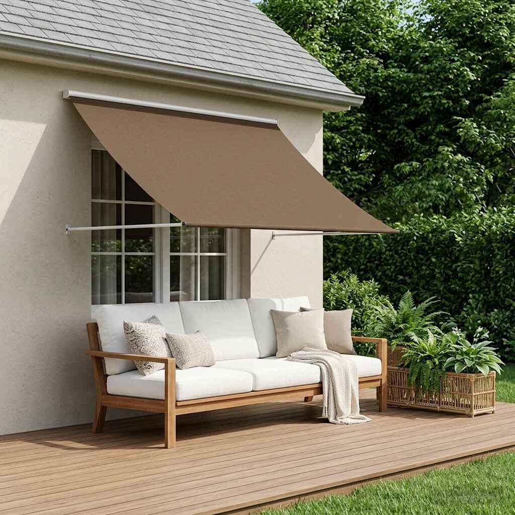 vidaXL Сенник Таупе 300 x 150 cm 180 г / м² полиестер с PU покритие