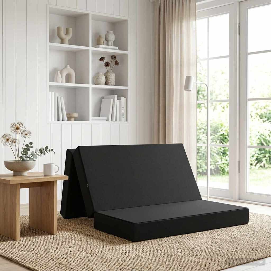 vidaXL Сгъваем диван легло 140 x 67 x 45 см Черно