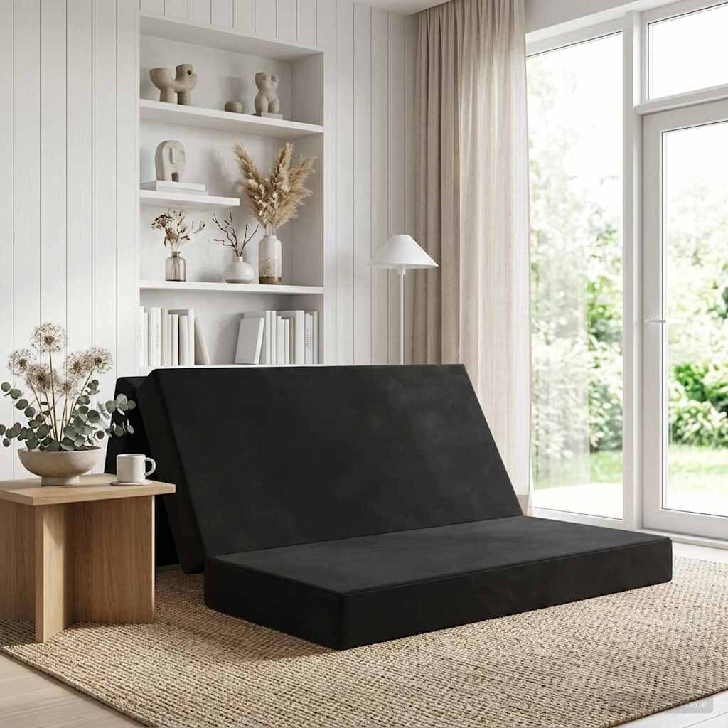 vidaXL Сгъваем диван легло 140 x 67 x 45 см Черно