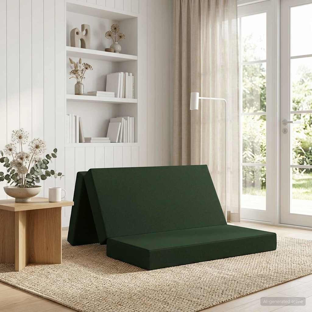 vidaXL Сгъваем диван легло 160 x 67 x 45 см Тъмнозелено