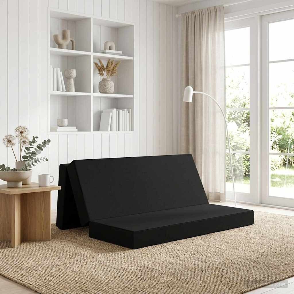 vidaXL Сгъваем диван легло 200 x 67 x 45 см Черно