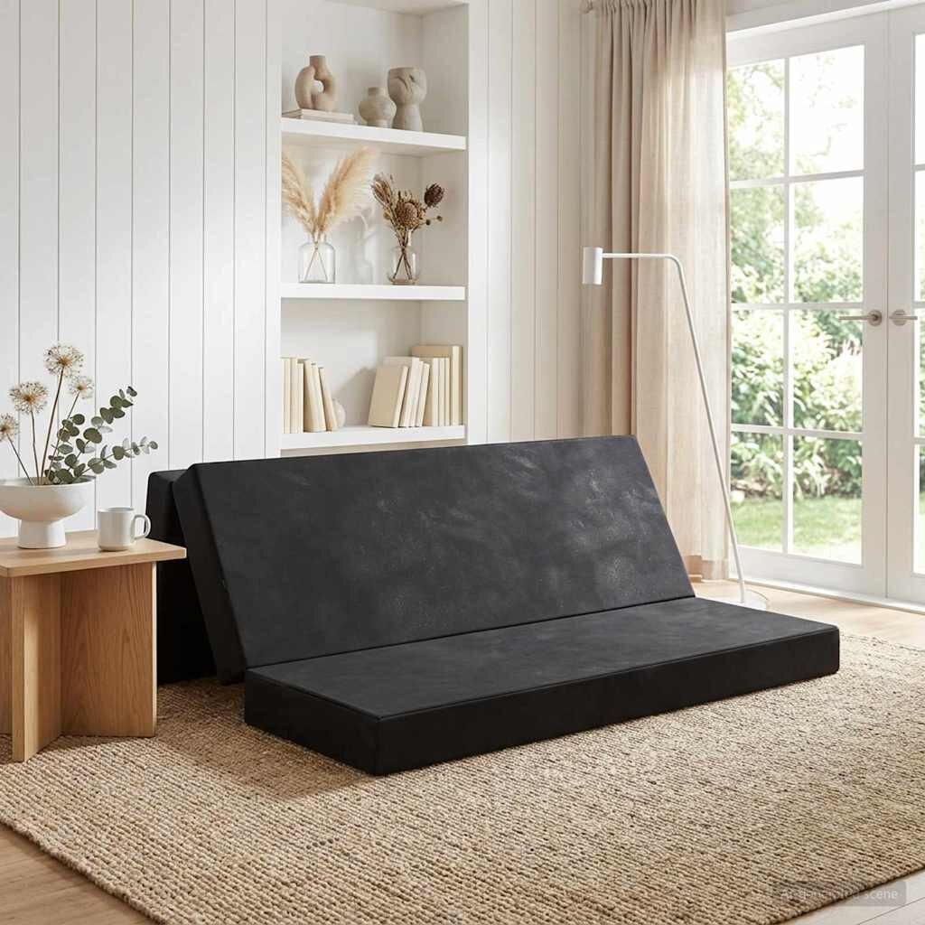 vidaXL Сгъваем диван легло 200 x 67 x 45 см Черно
