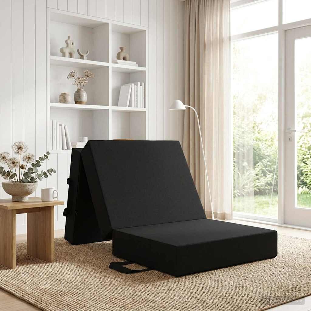vidaXL Сгъваем диван легло 75 x 63 x 45 см Черно