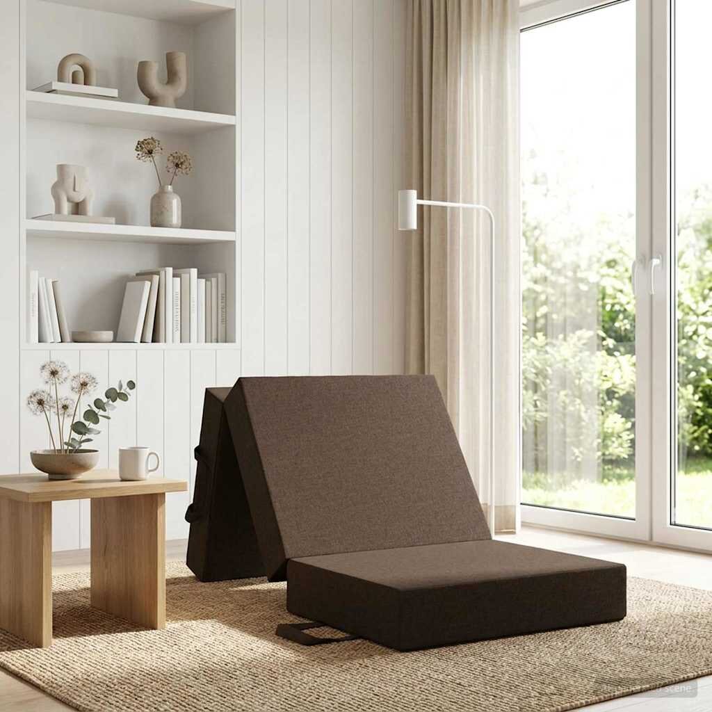 vidaXL Сгъваем диван легло 75 x 63 x 45 см Таупе