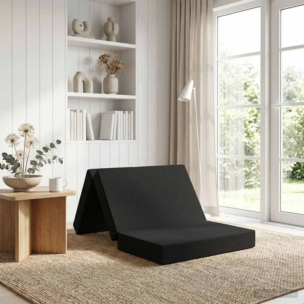 vidaXL Сгъваем диван легло 90 x 67 x 45 см Черно