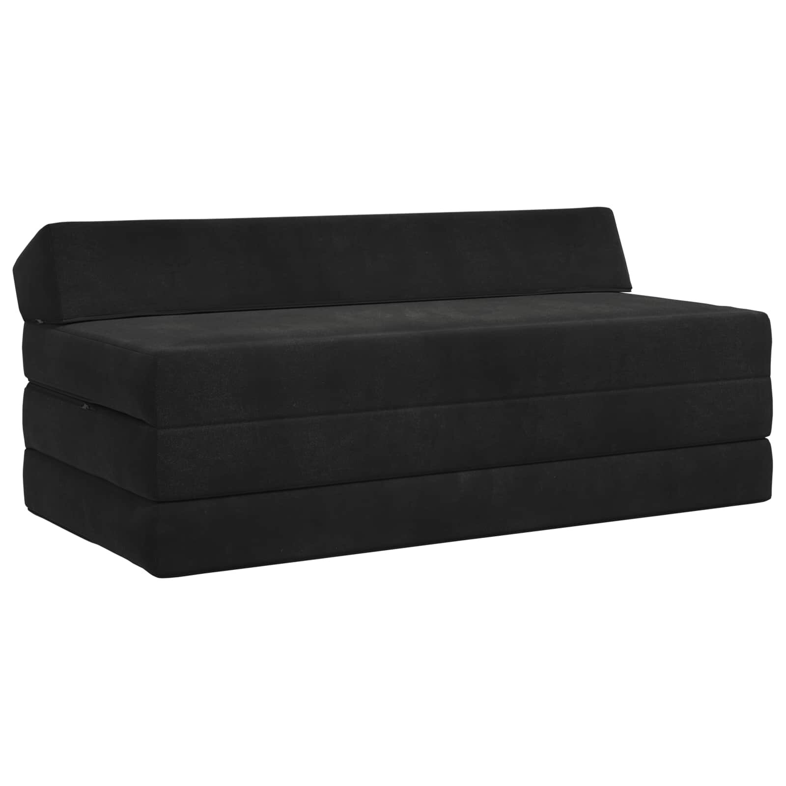 vidaXL Сгъваем диван легло Черно 120 x 60 x 49 см Текстил
