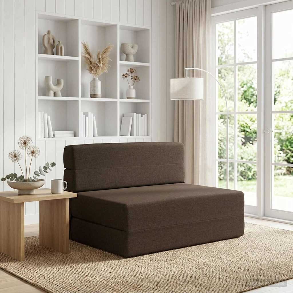 vidaXL Сгъваем диван легло Таупе 70 x 72 x 60 см Текстил