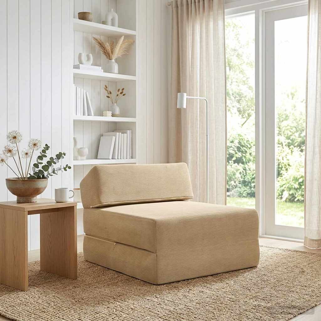 vidaXL Сгъваем диван легло Зелен Сив 60 x 70 x 41 см Текстил