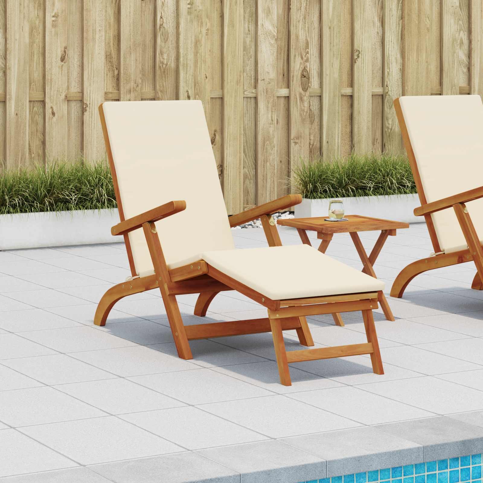 vidaXL Сгъваем и reclining шезлонг 55 x 146 x 91 см