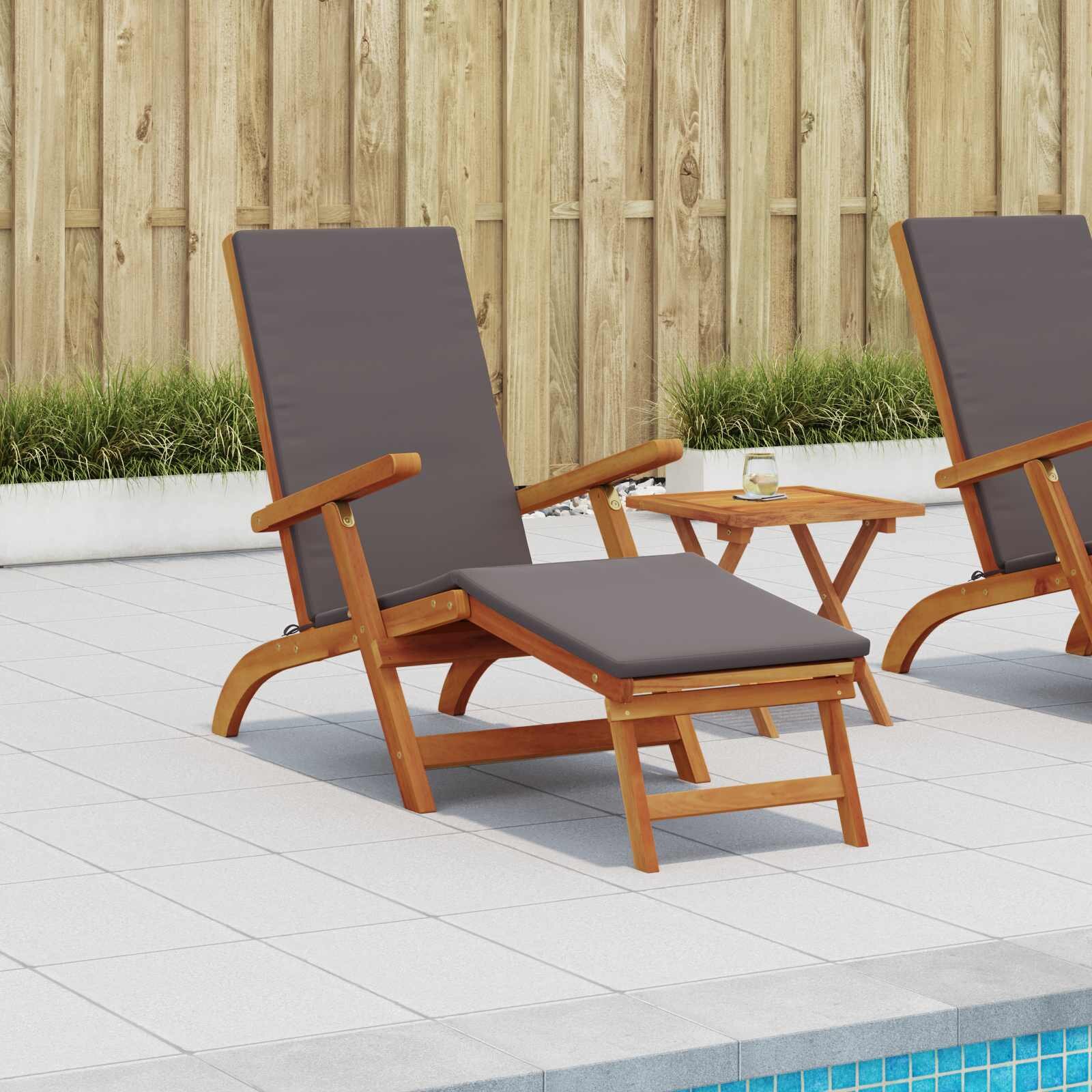 vidaXL Сгъваем и reclining шезлонг 55 x 146 x 91 см