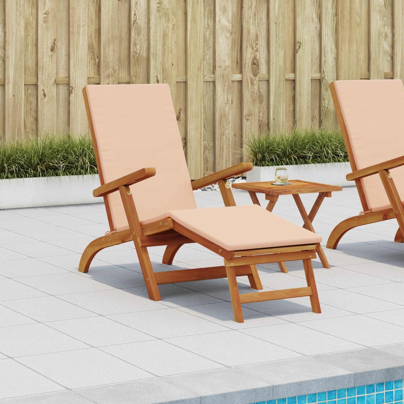vidaXL Сгъваем и reclining шезлонг 55 x 146 x 91 см