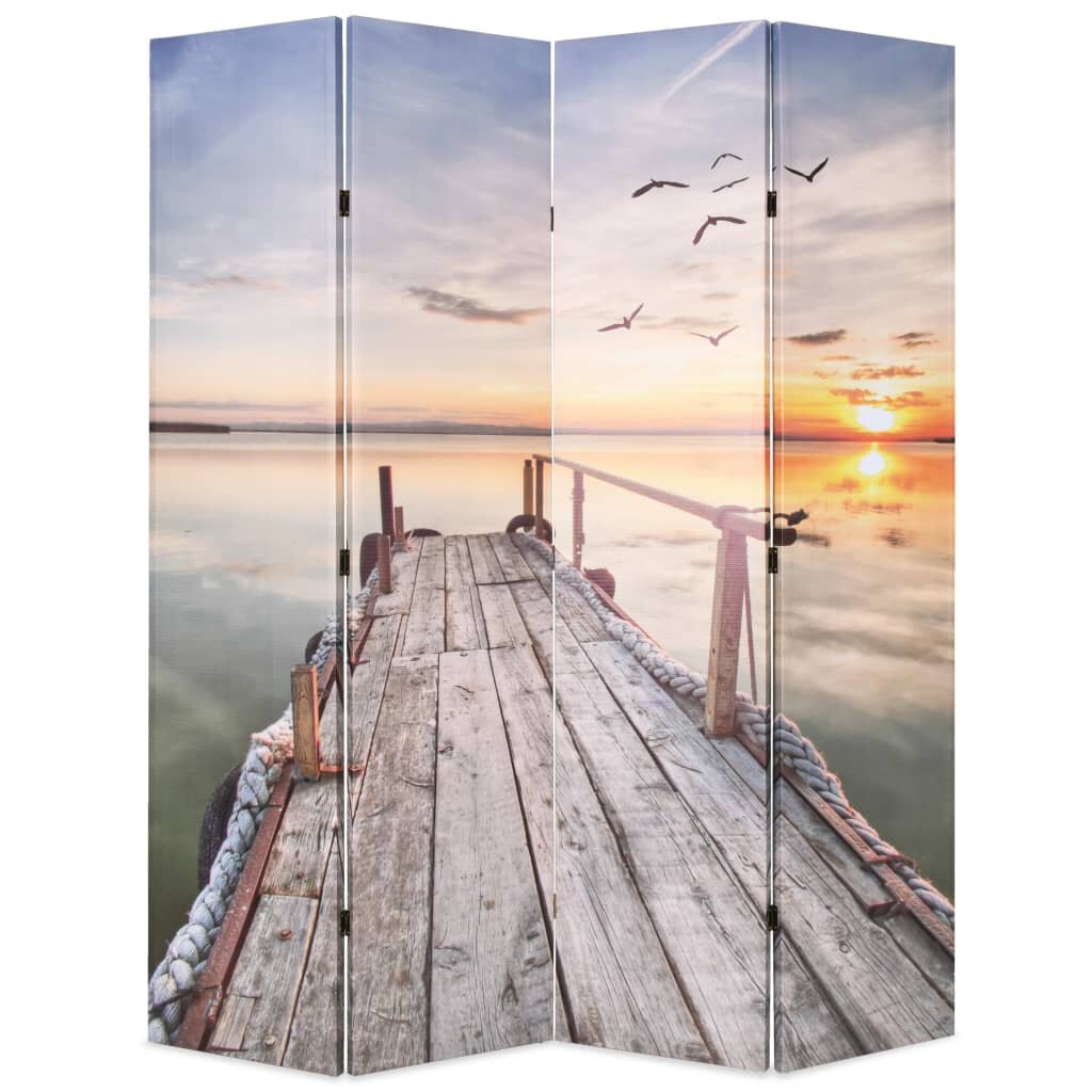 vidaXL Сгъваем параван за стая 160x170 см езеро