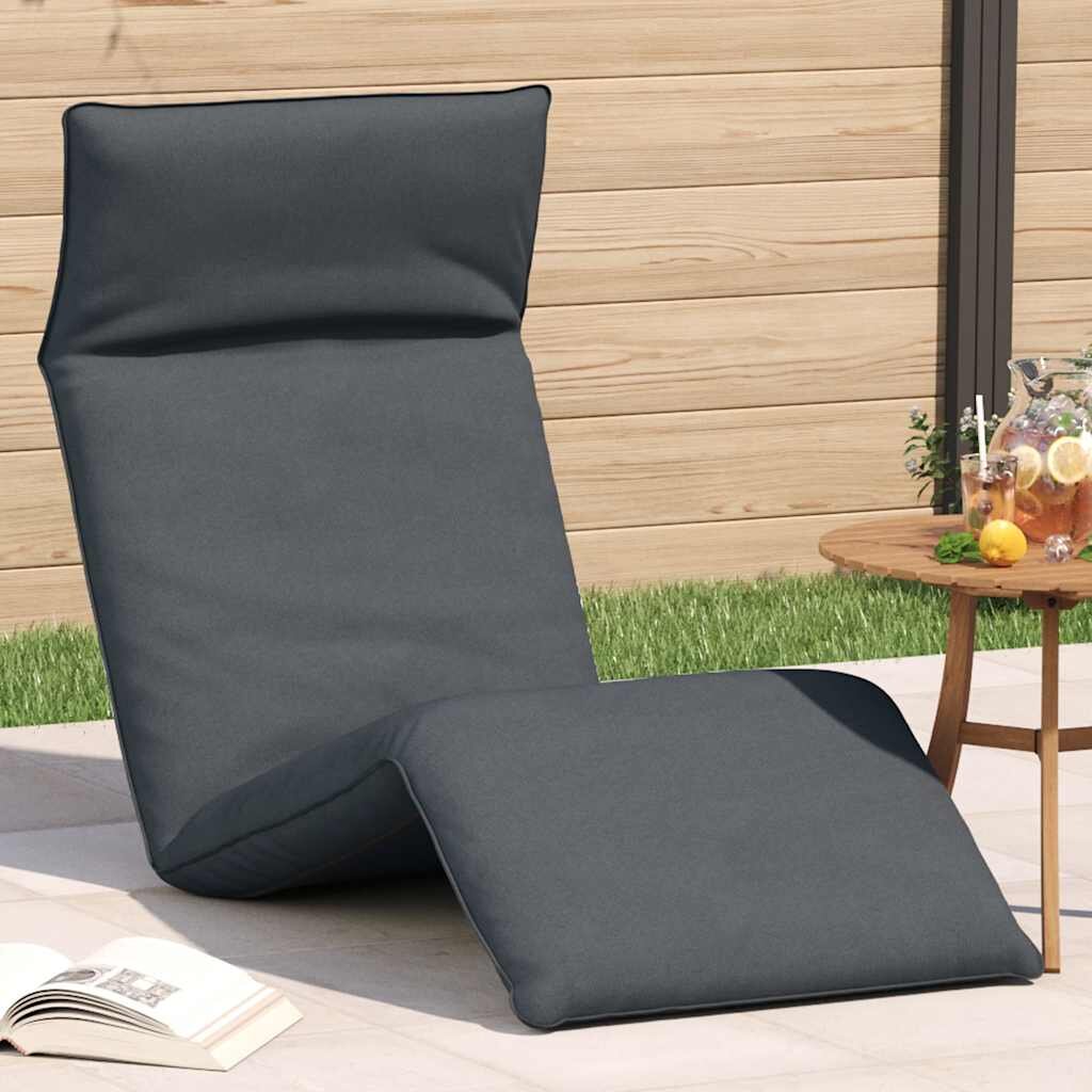 vidaXL Сгъваем шезлонг антрацит 175x54x85 см оксфордски плат