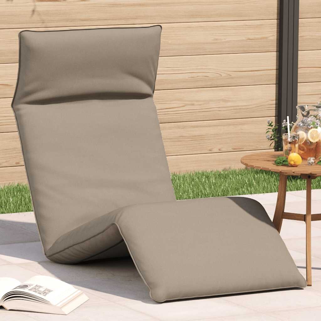 vidaXL Сгъваем шезлонг бежов 175x54x85 см оксфордски плат