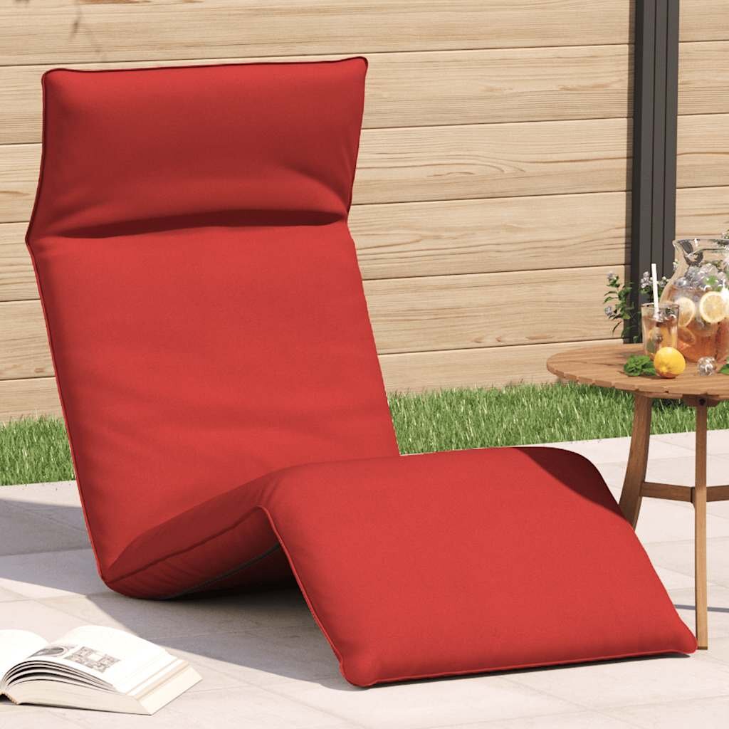 vidaXL Сгъваем шезлонг червен 175x54x85 см оксфордски плат