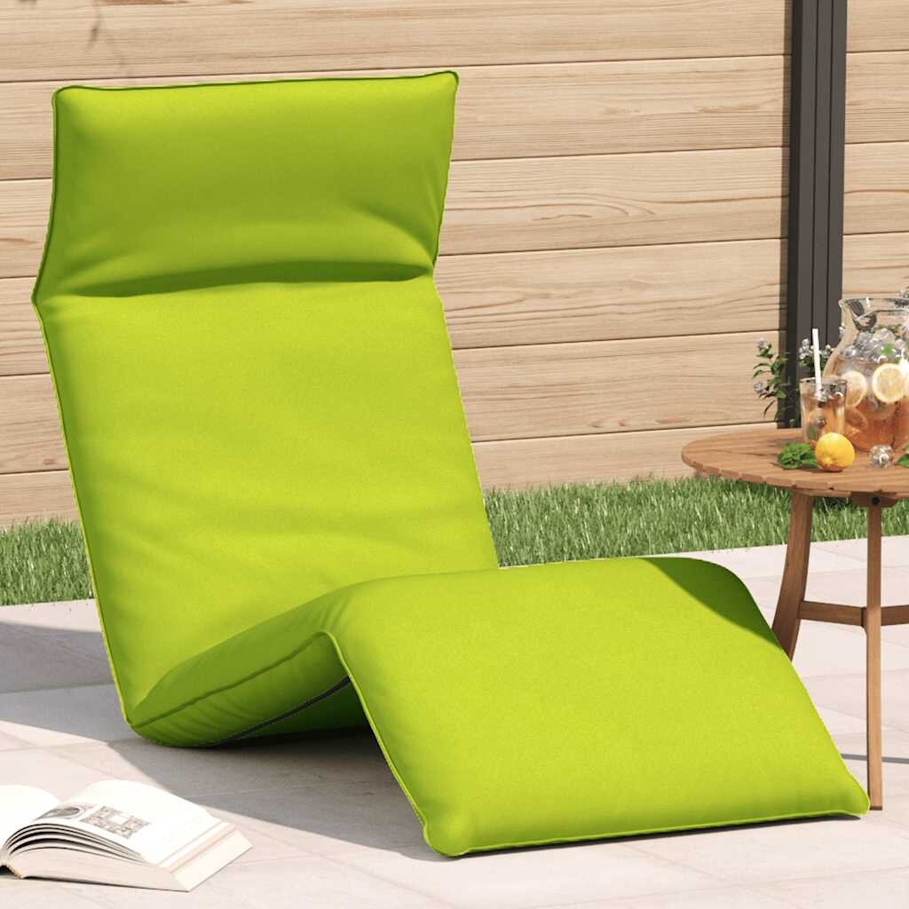 vidaXL Сгъваем шезлонг яркозелен 175x54x85 см оксфордски плат