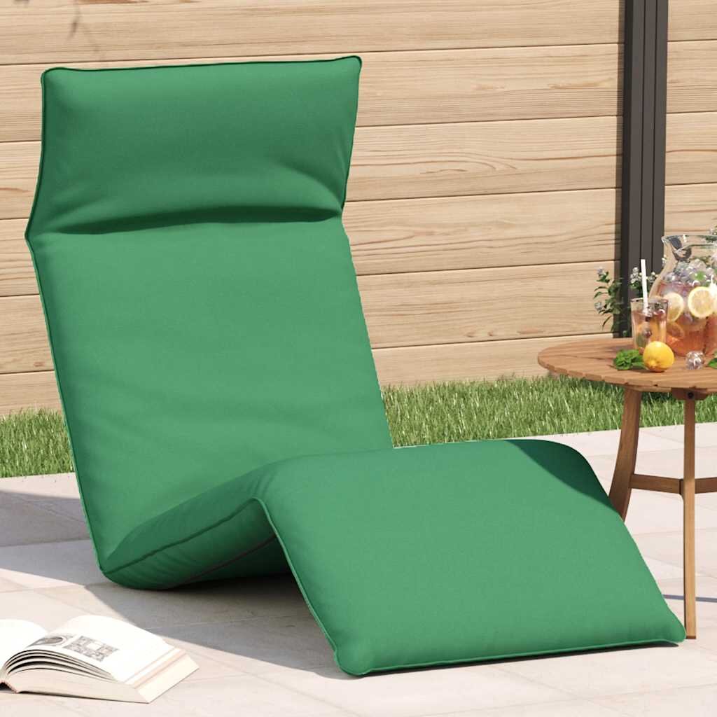 vidaXL Сгъваем шезлонг зелен 175x54x85 см оксфордски плат