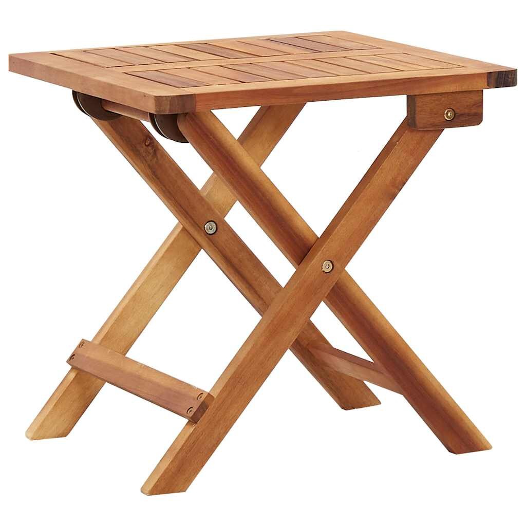 vidaXL Сгъваема градинска кафе маса 40x40x40 см акация масив