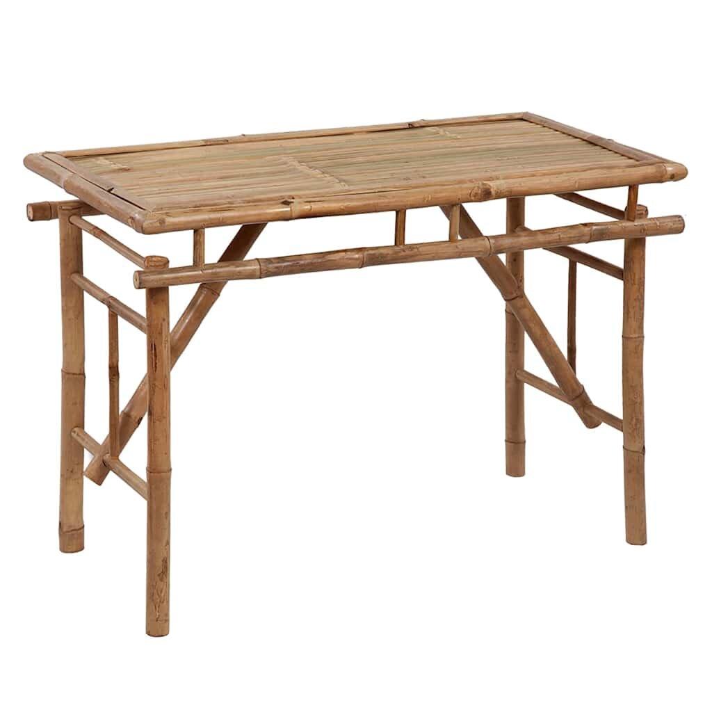 vidaXL Сгъваема градинска маса 115x50x75 см бамбук