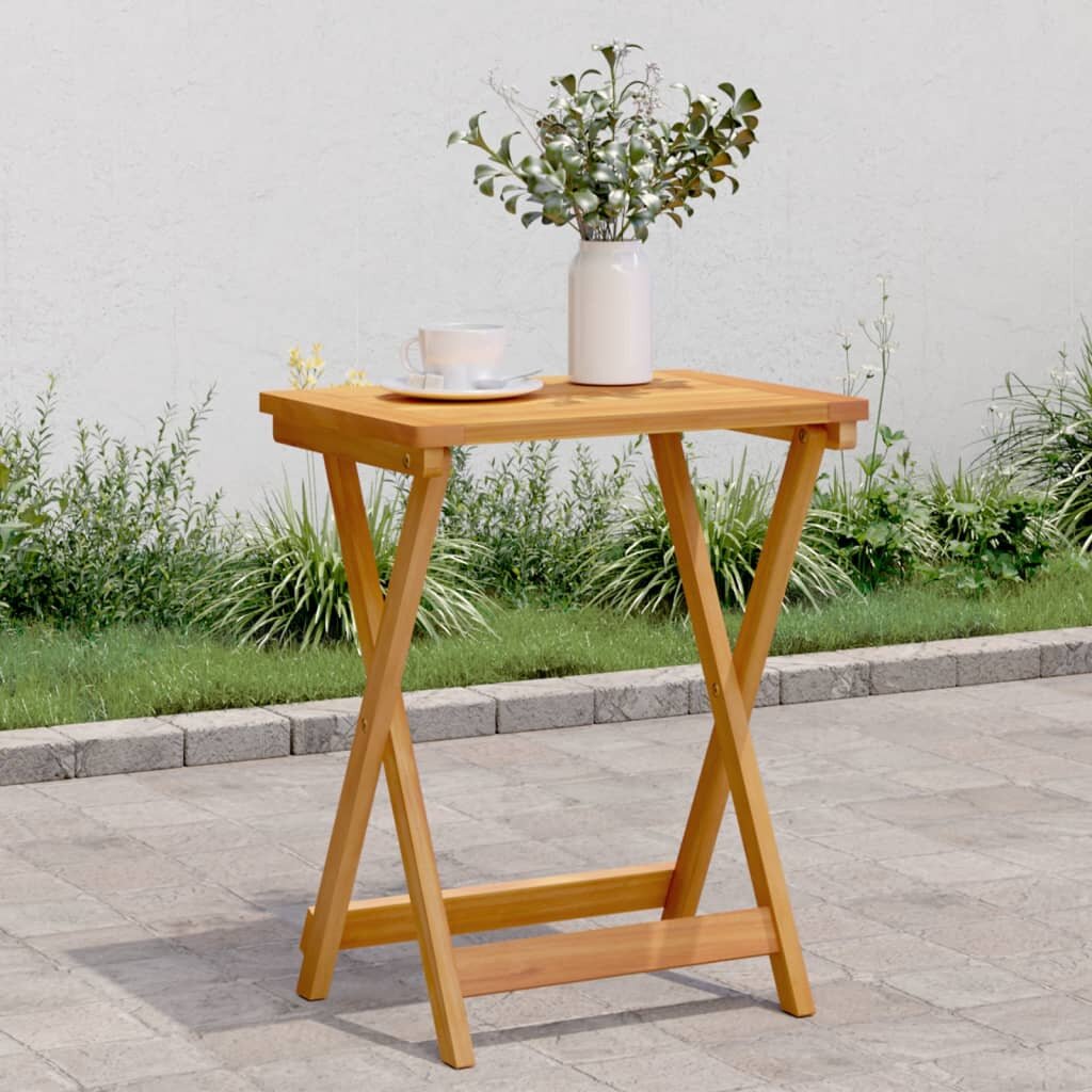 vidaXL Сгъваема градинска маса 50x36x60 см масивна акация