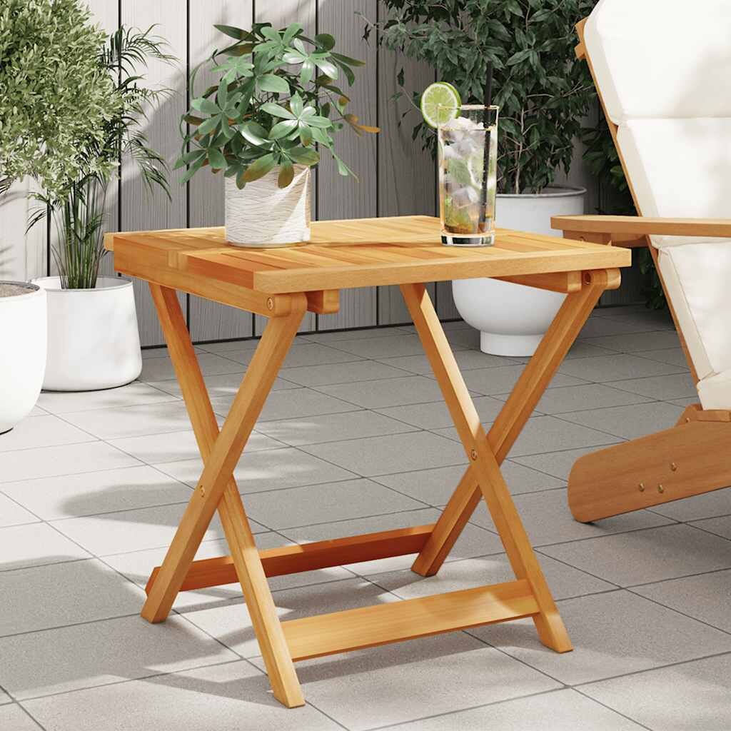 vidaXL Сгъваема градинска маса 50x50x50 см масивна акация