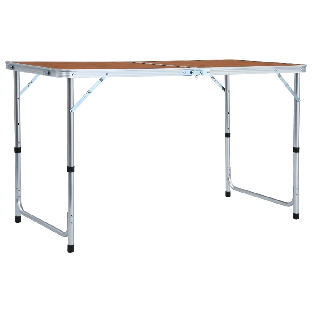 vidaXL Сгъваема къмпинг маса алуминий 120x60 см